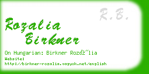 rozalia birkner business card